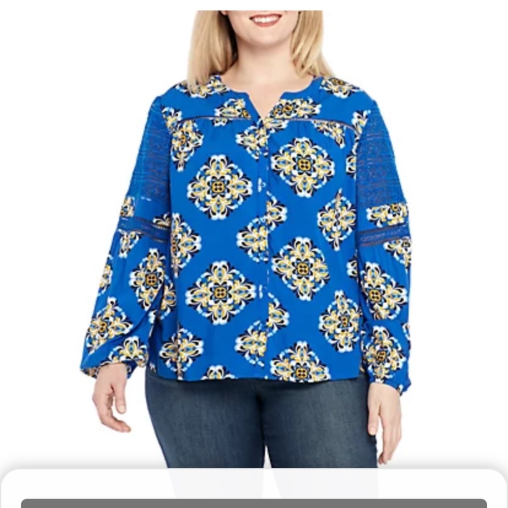 Crown and ivy lace sleeve blouse. Never worn